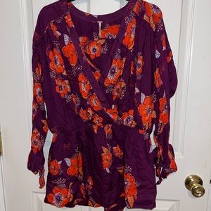 Flowy purple free people blouse